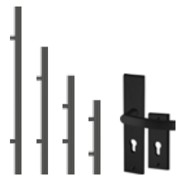 Maner tip bara drept - negru