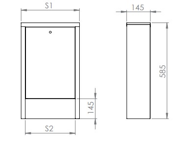 Surface mounted cabinet