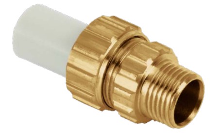 Union coupling male thread