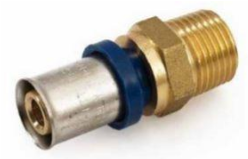 Straight coupling male thread